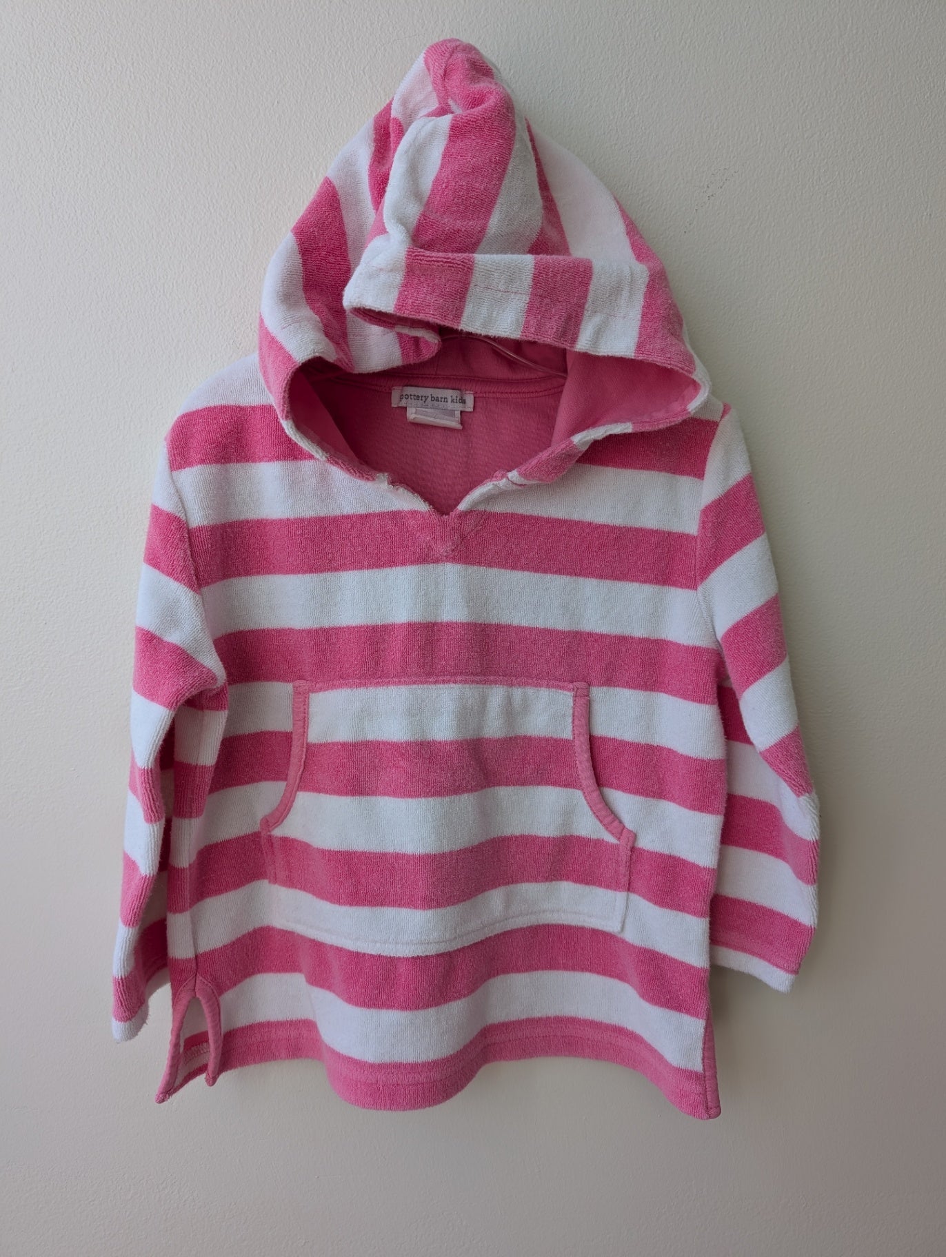 Pottery Barn Kids | 2T - 3T | Swim - Pink Stripe - Hooded Terry Cover Up