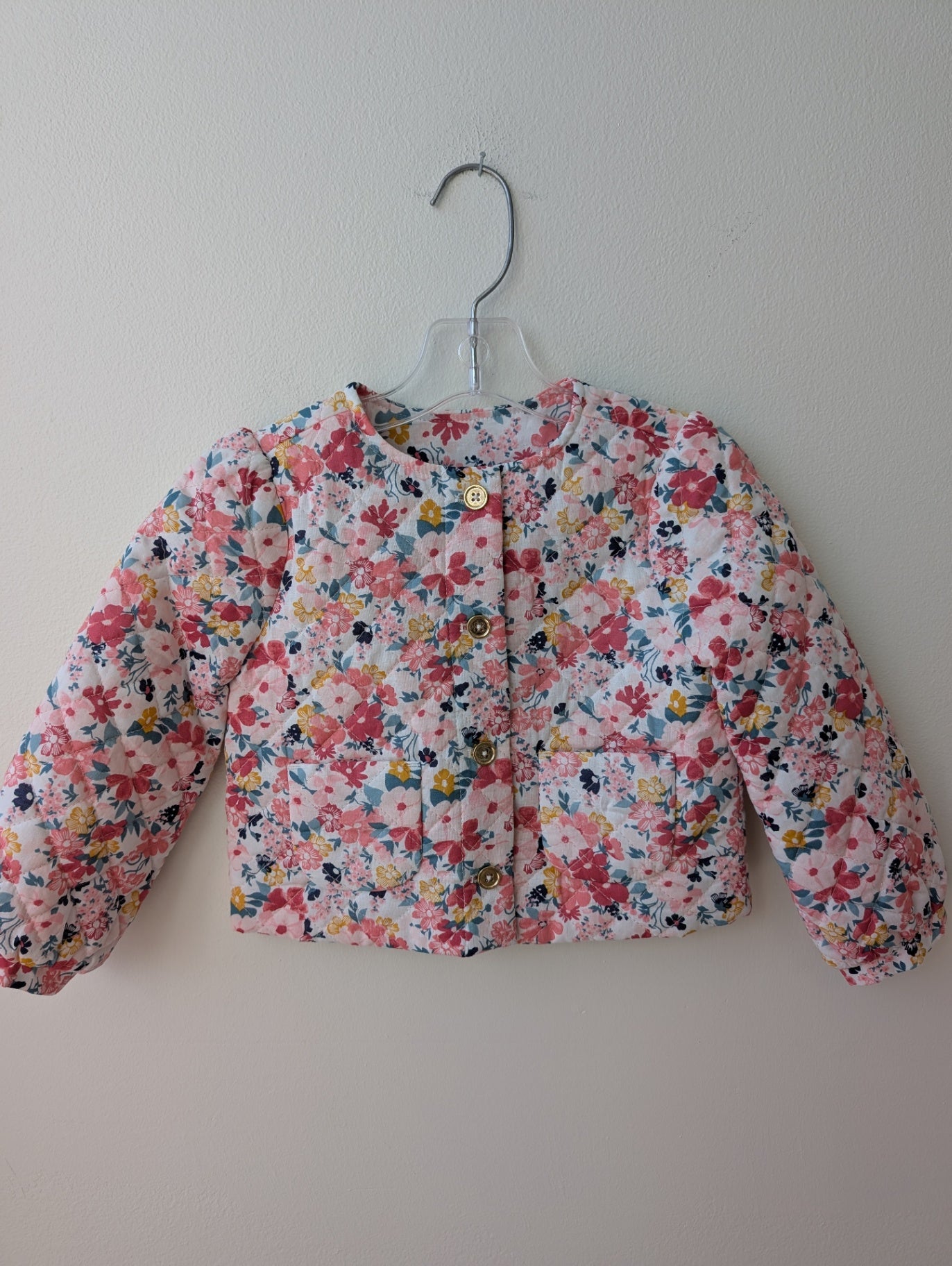 Janie and Jack | 2T | Coat/Jacket - Pink Floral - Quilted