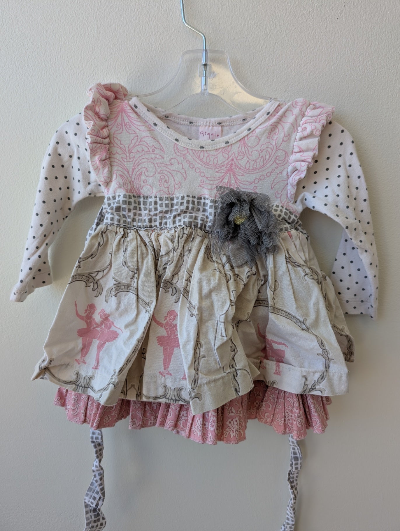 Giggle Moon | 12 Months | Dress - Pink - Ballerinas