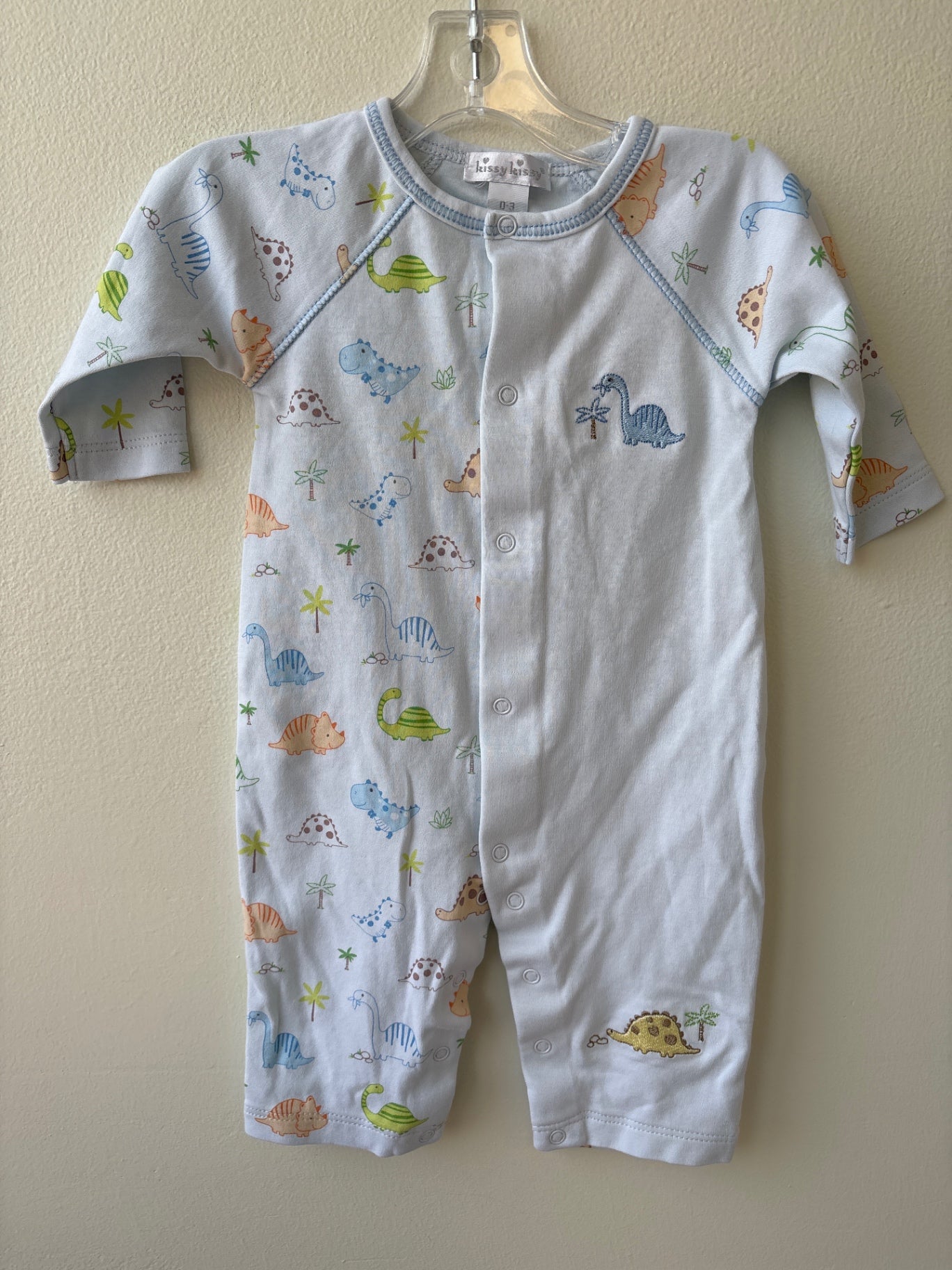 Kissy Kissy | 0 - 3 Months | Jumper - Blue - Dinosaurs