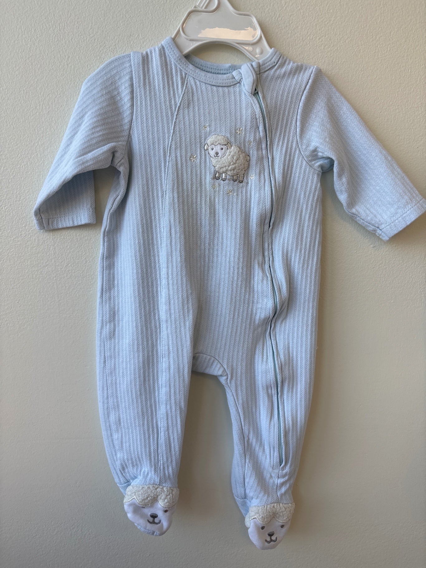 Little Me | 6 Months | Onesie - Blue - Sheep