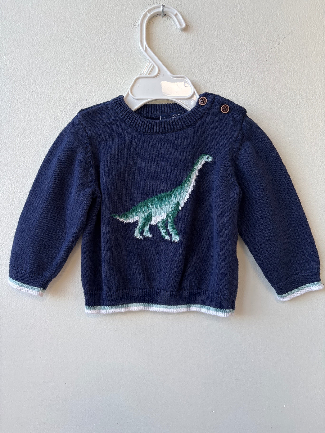 Janie and Jack | 6-12 months | Sweater - Navy - Dinosaurs