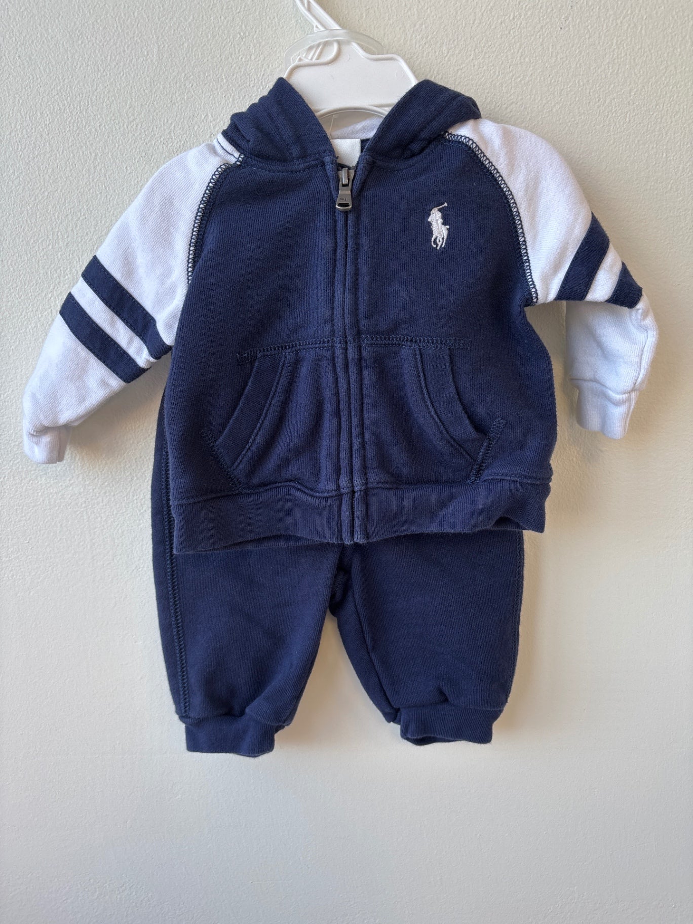 Ralph Lauren | 3 Months | 2 Piece Ensemble - navy - Hoodie & Sweatpants