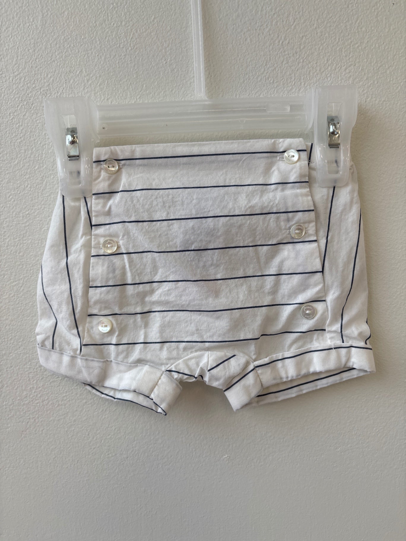 Jacadi | 0 - 3 Months | 2 Piece Ensemble - White - Mer Vent Soleil T-Shirt + Shorts
