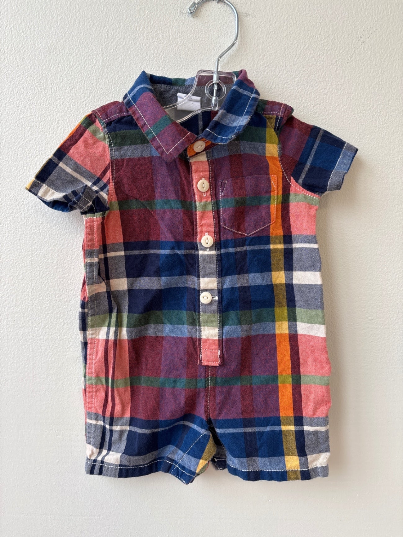 Gap | 0 - 3 Months | Romper - Multicolor - Plaid