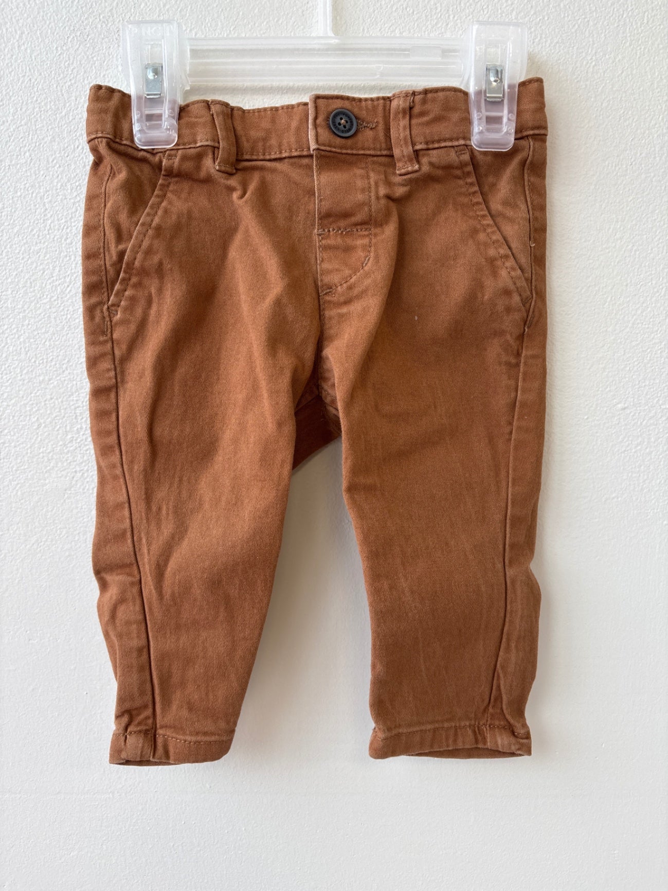 H & M | 6 Months | 2 Piece Ensemble - Brown - Sweatshirt + Chinos