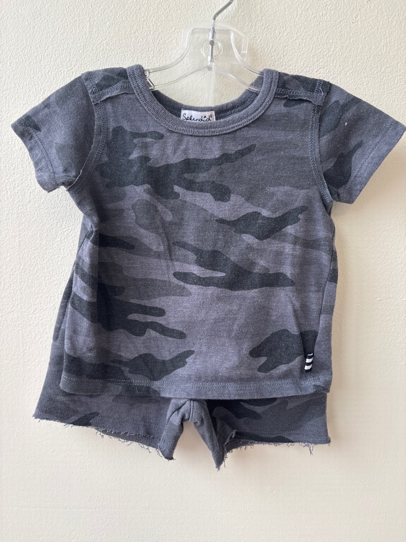 Splendid | 6-12 months | 2 Piece Ensemble - Gray - Camoflage