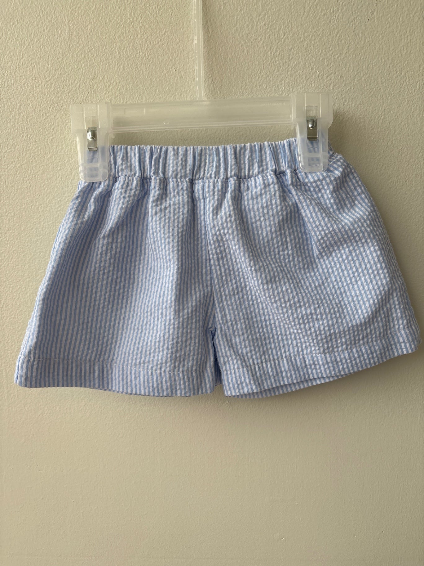 Beaufort Bonnet | 6-12 months | 2 Piece Ensemble - Blue - Seersucker Shorts + Bodysuit