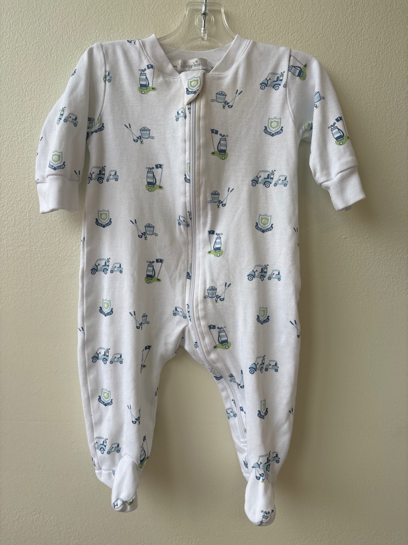 Kissy Kissy | 3 - 6 Months | Onesie - White - Golf