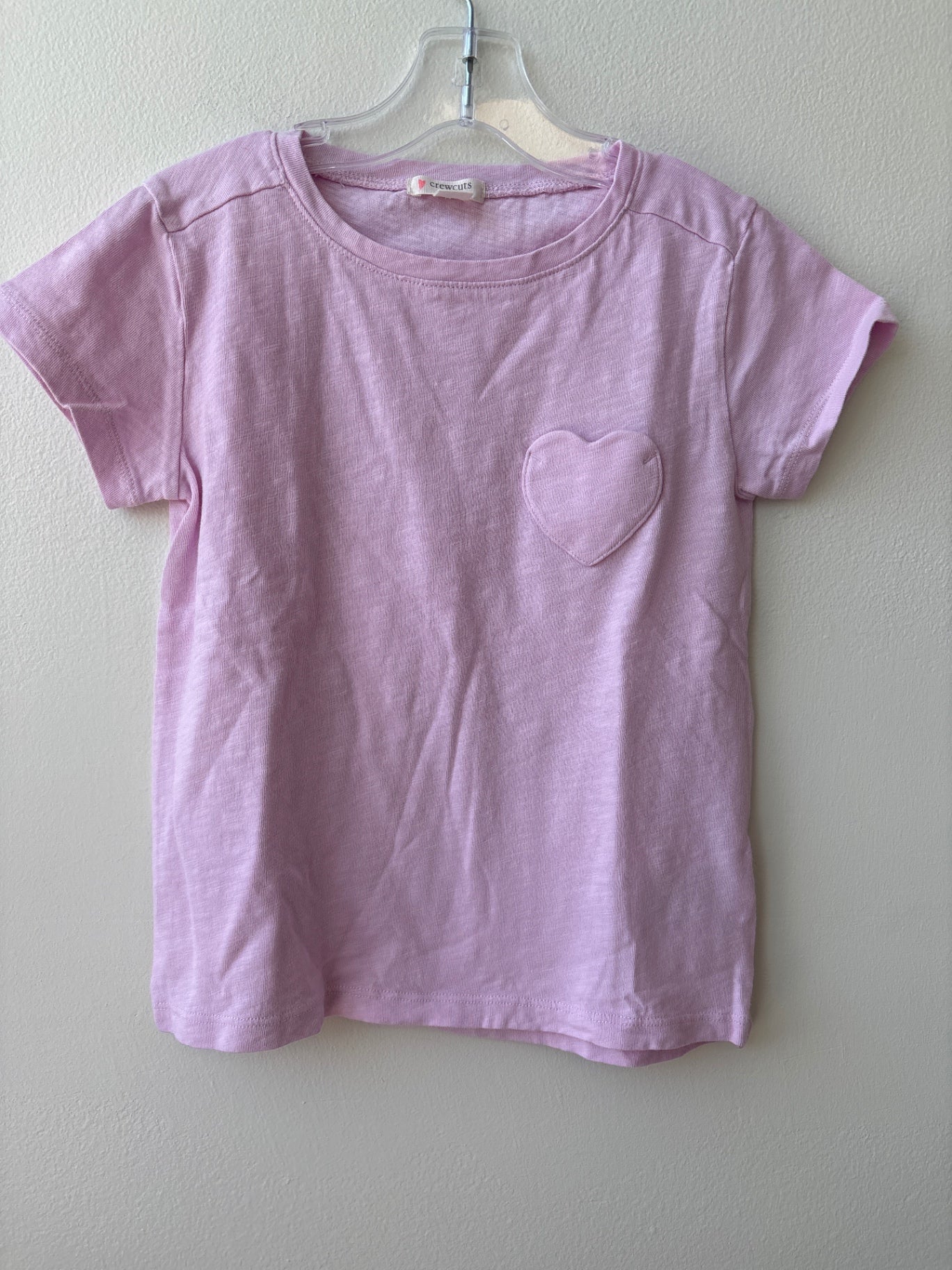 Crewcuts | 6-7 | T-Shirt - Purple - heart pocket