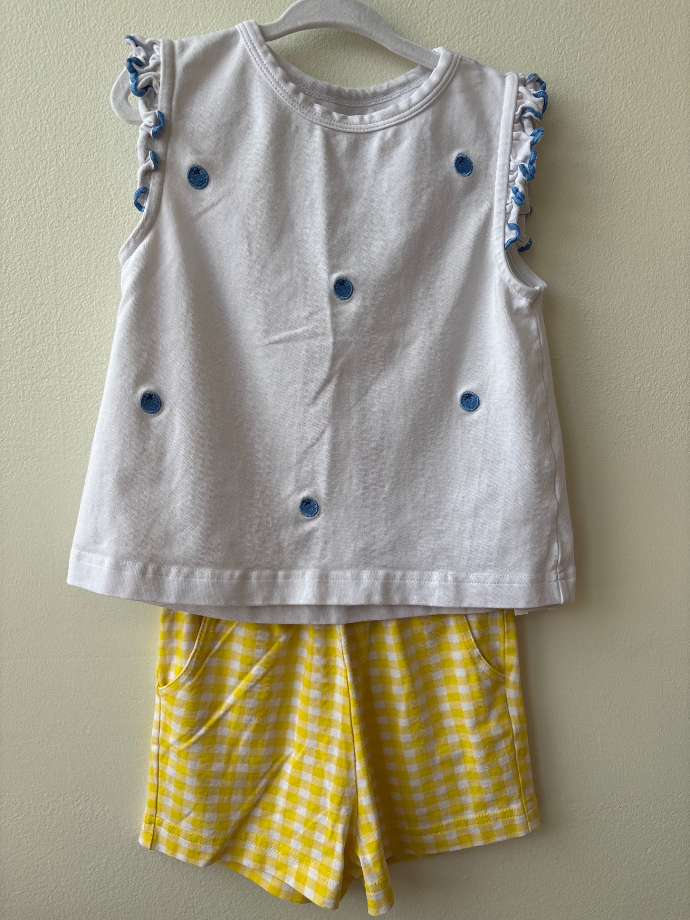 Blossom + Sprout by Florence Eiseman | 6 | Blueberry Tank + Yellow Shorts