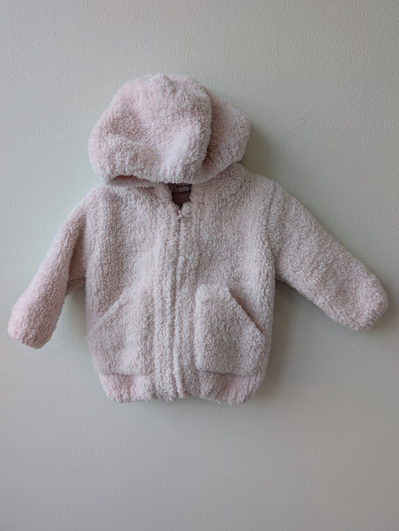 Angel Dear Pink Fleece Coat - Size 0 - 6 Months
