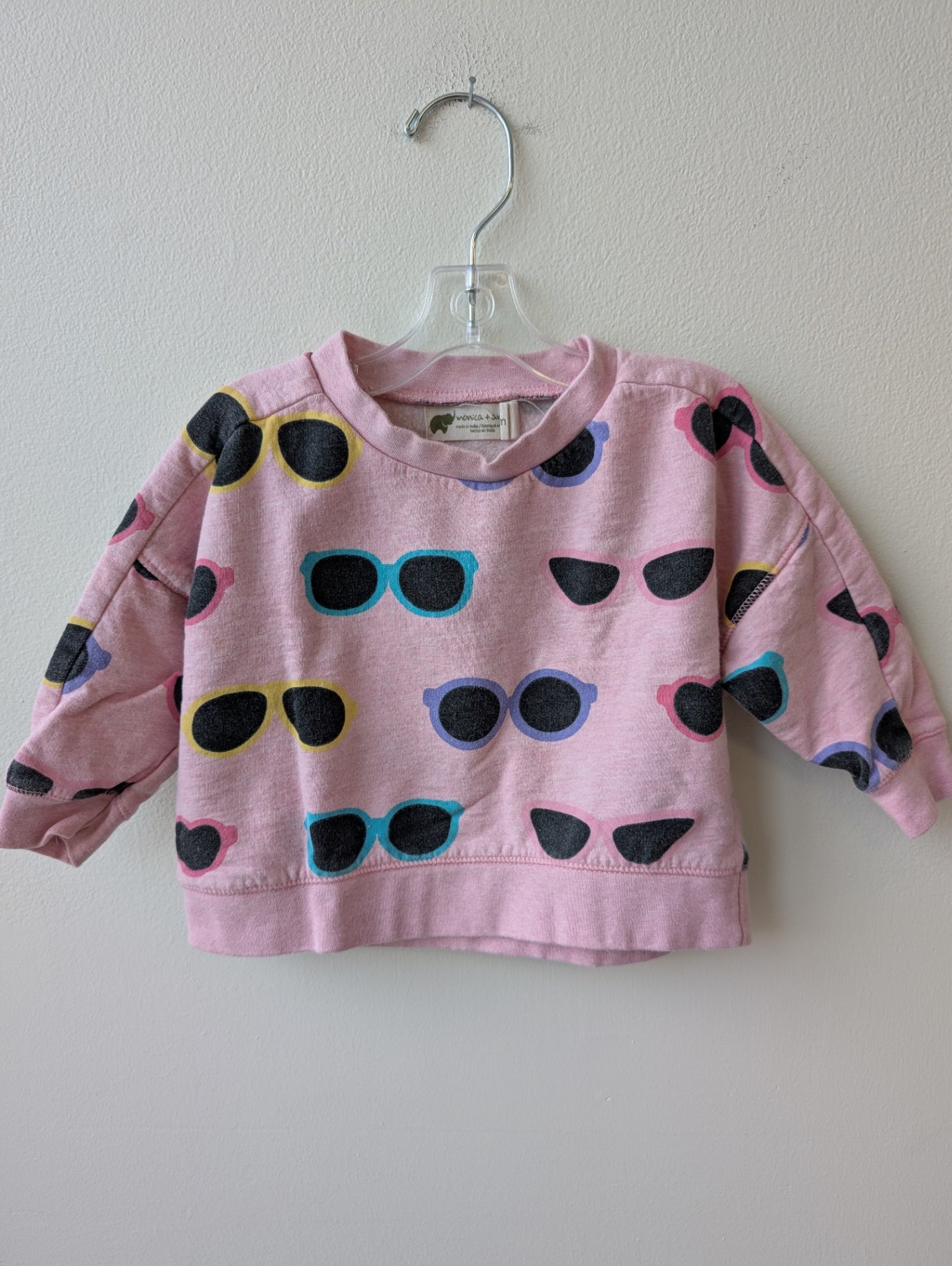 Monica + Andy | 6 - 9 Months | Sweatshirt - Pink - Sunnies
