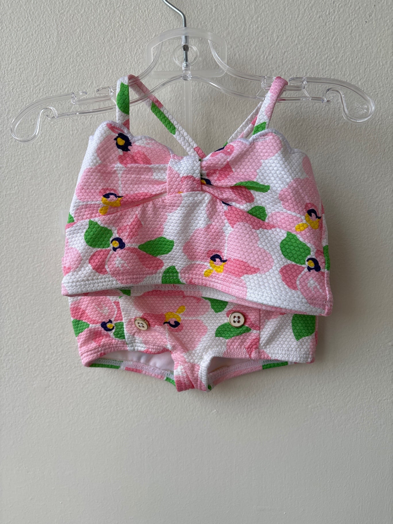 Janie and Jack | 3 - 6 Months | Swim - Pink - Two Piece Floral