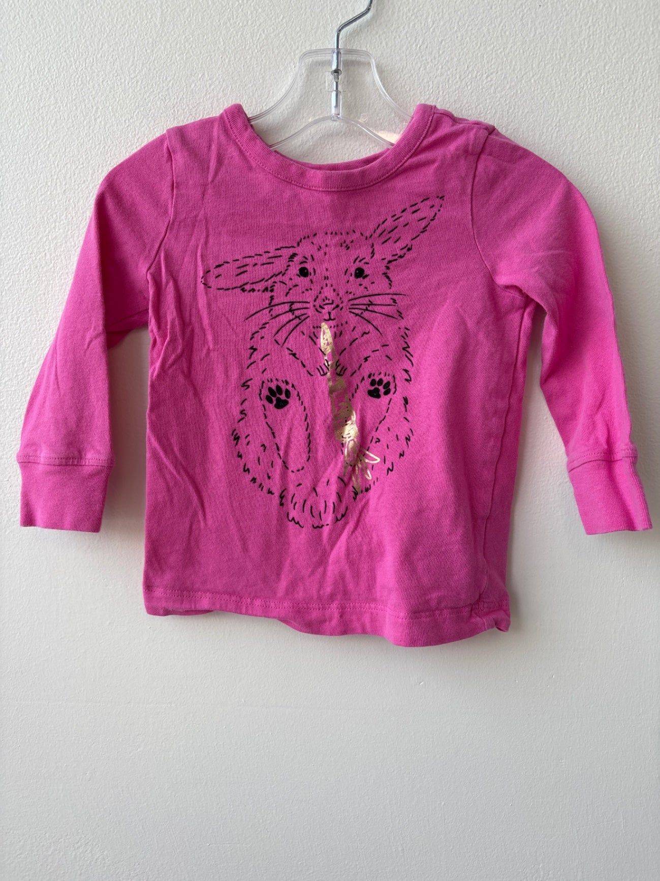 Hanna Andersson | 2T | Long Sleeve T-Shirt - Pink - Rabbit