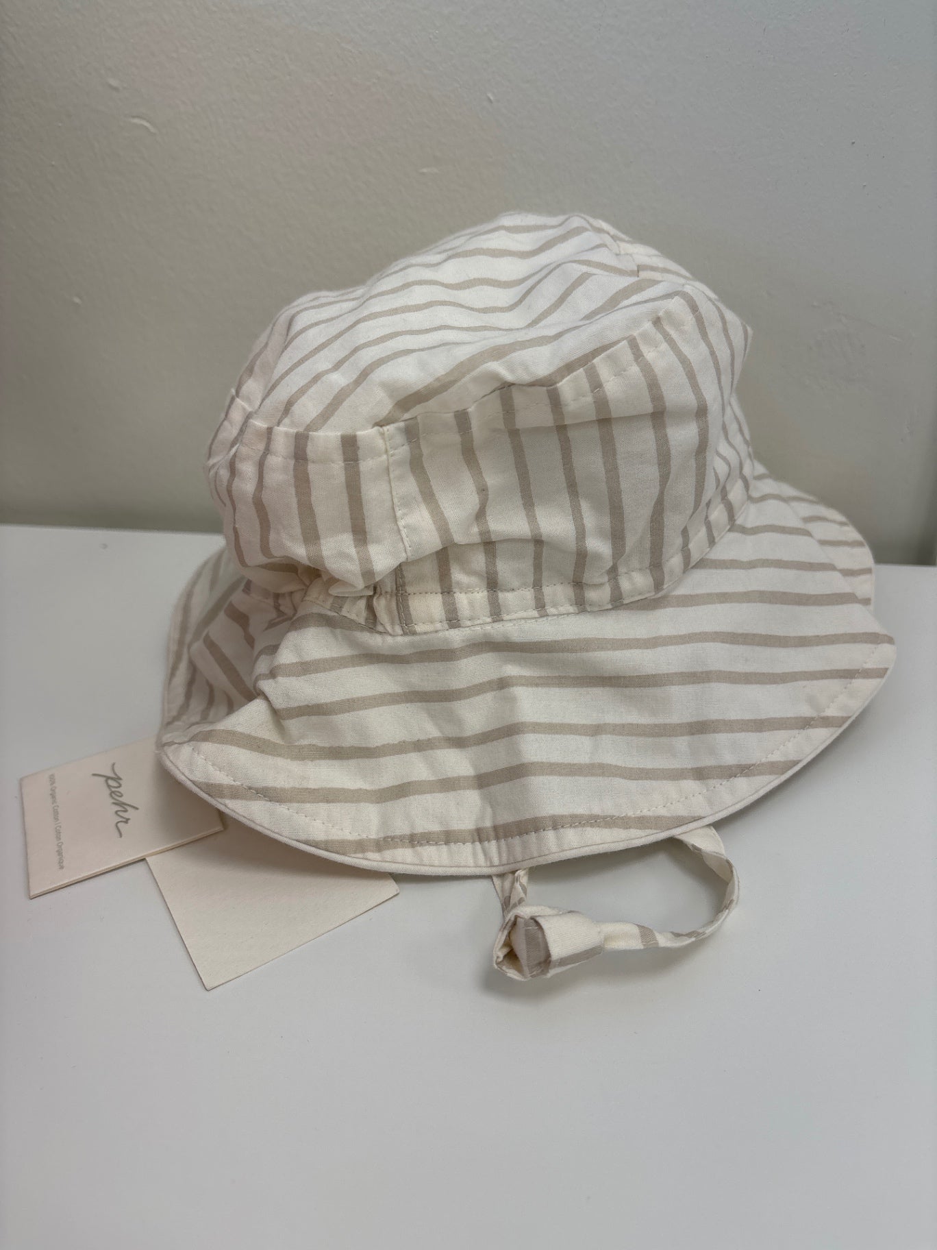 Pehr | 6 -12 Months | Hat - Beige - 100% Organic Cotton