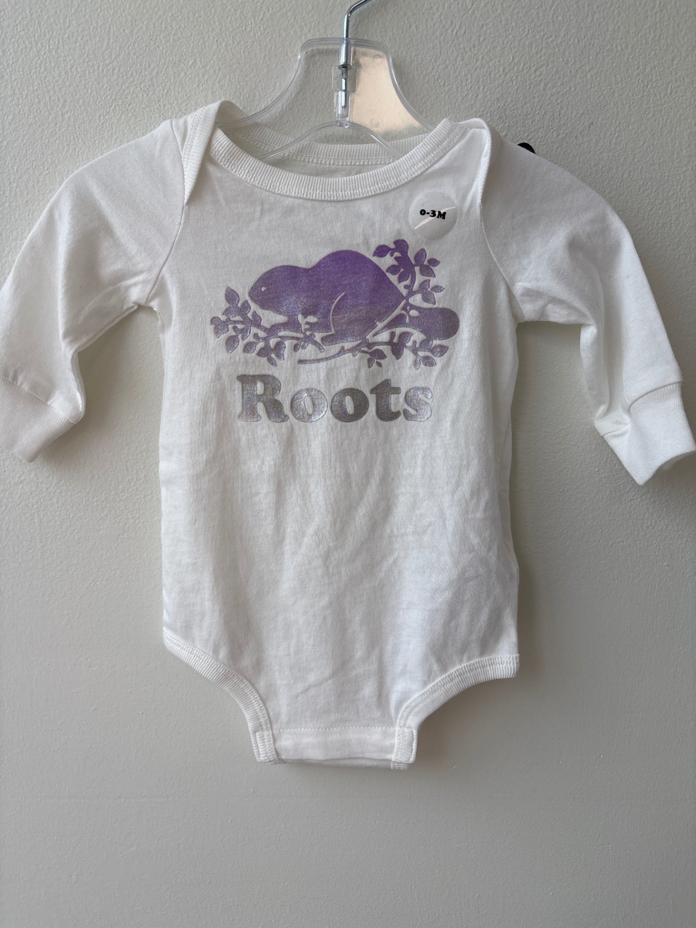 Roots | 0 - 3 Months | Bodysuit - White - beaver