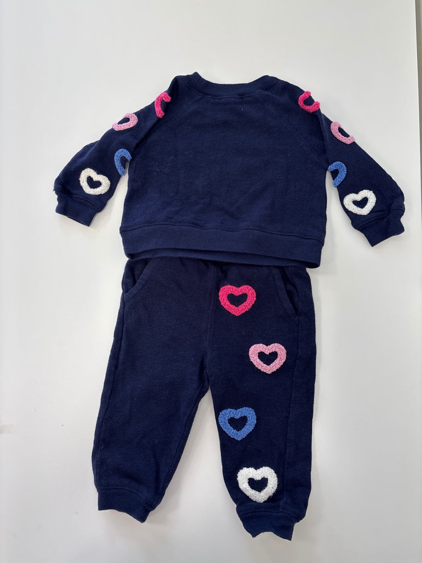 Splendid | 3 - 6 Months | 2 Piece Ensemble - Navy - heart
