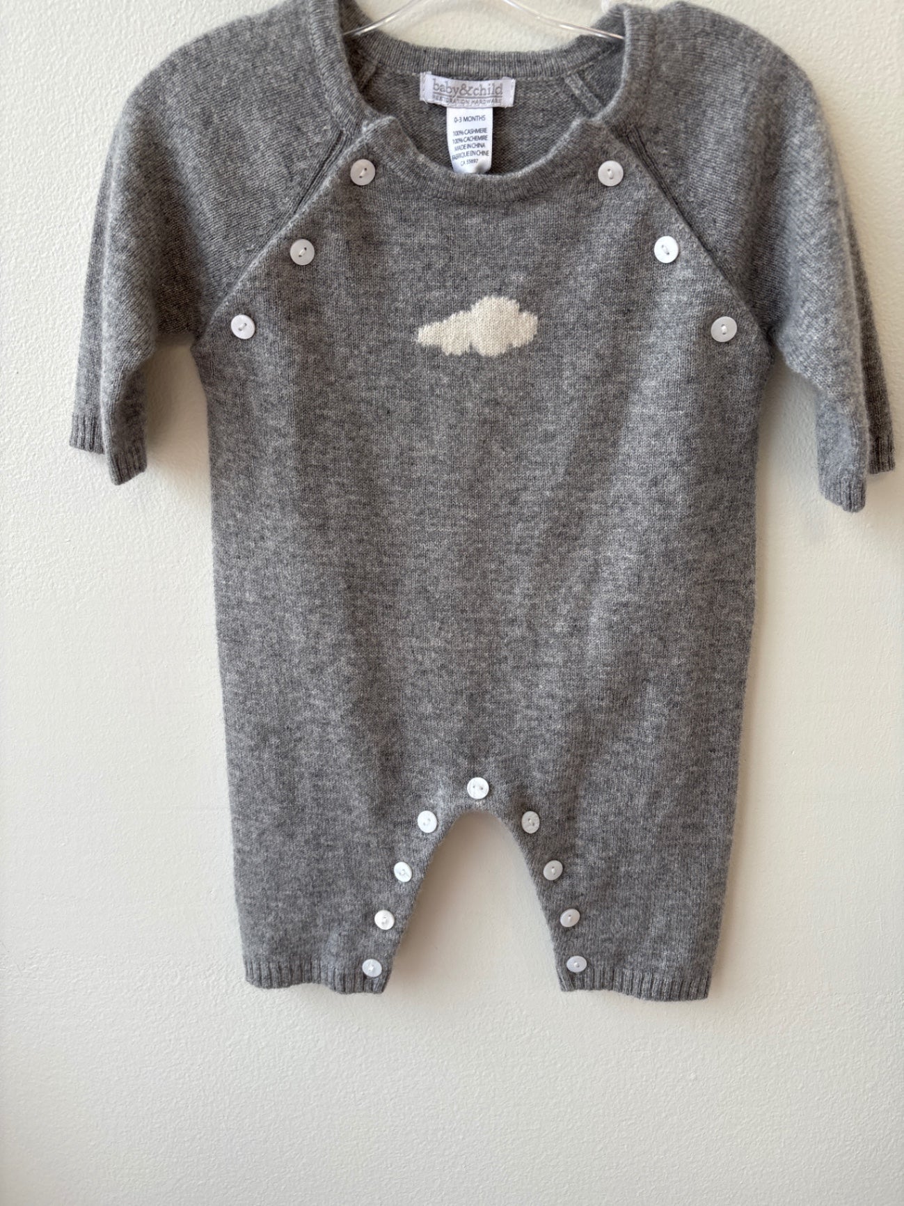 baby & child - restoration hardware | 0 - 3 Months | Jumper - Grey - 100% cashmere
