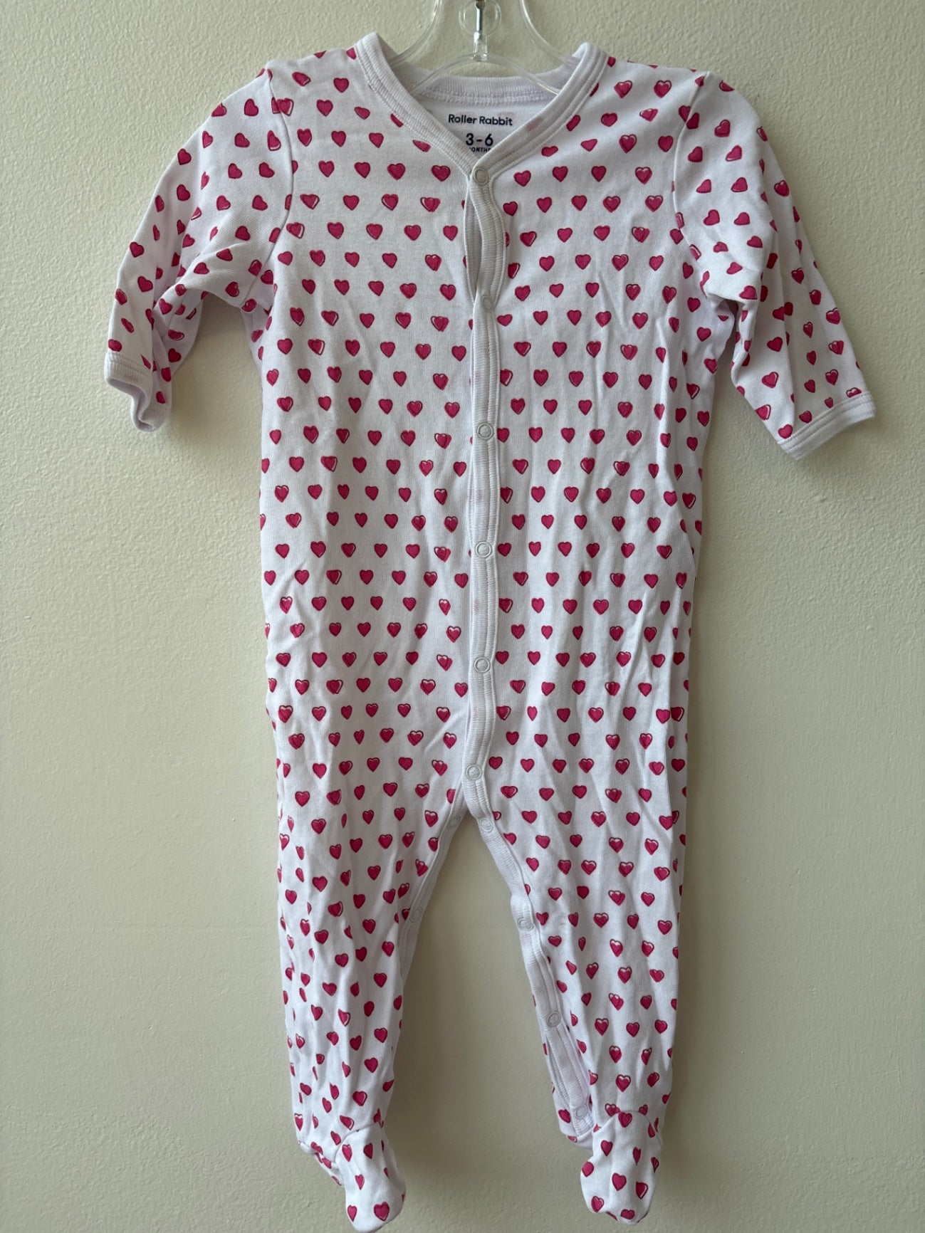 roller rabbit | 3 - 6 Months | Onesie - White - hearts