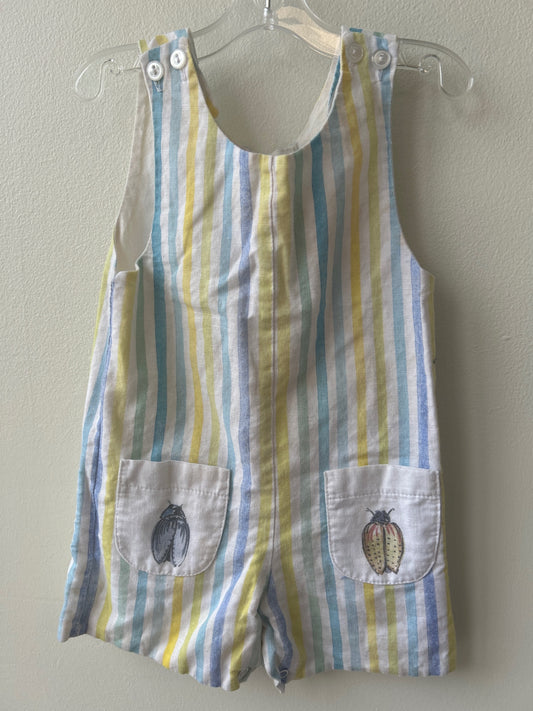 Smockingbird | 12 Months | Romper - Multi-Color - Stripe