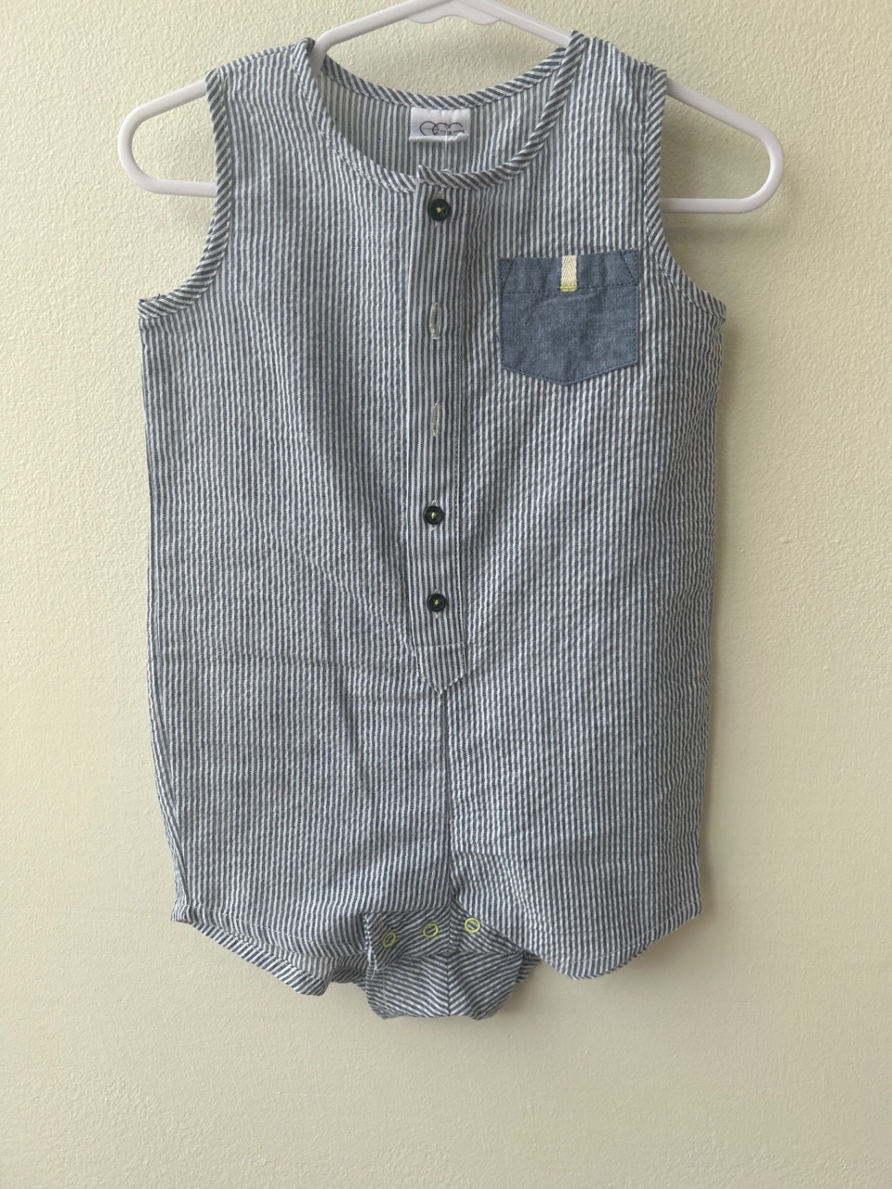 Egg New York | 12 Months | Romper - Blue - Stripe