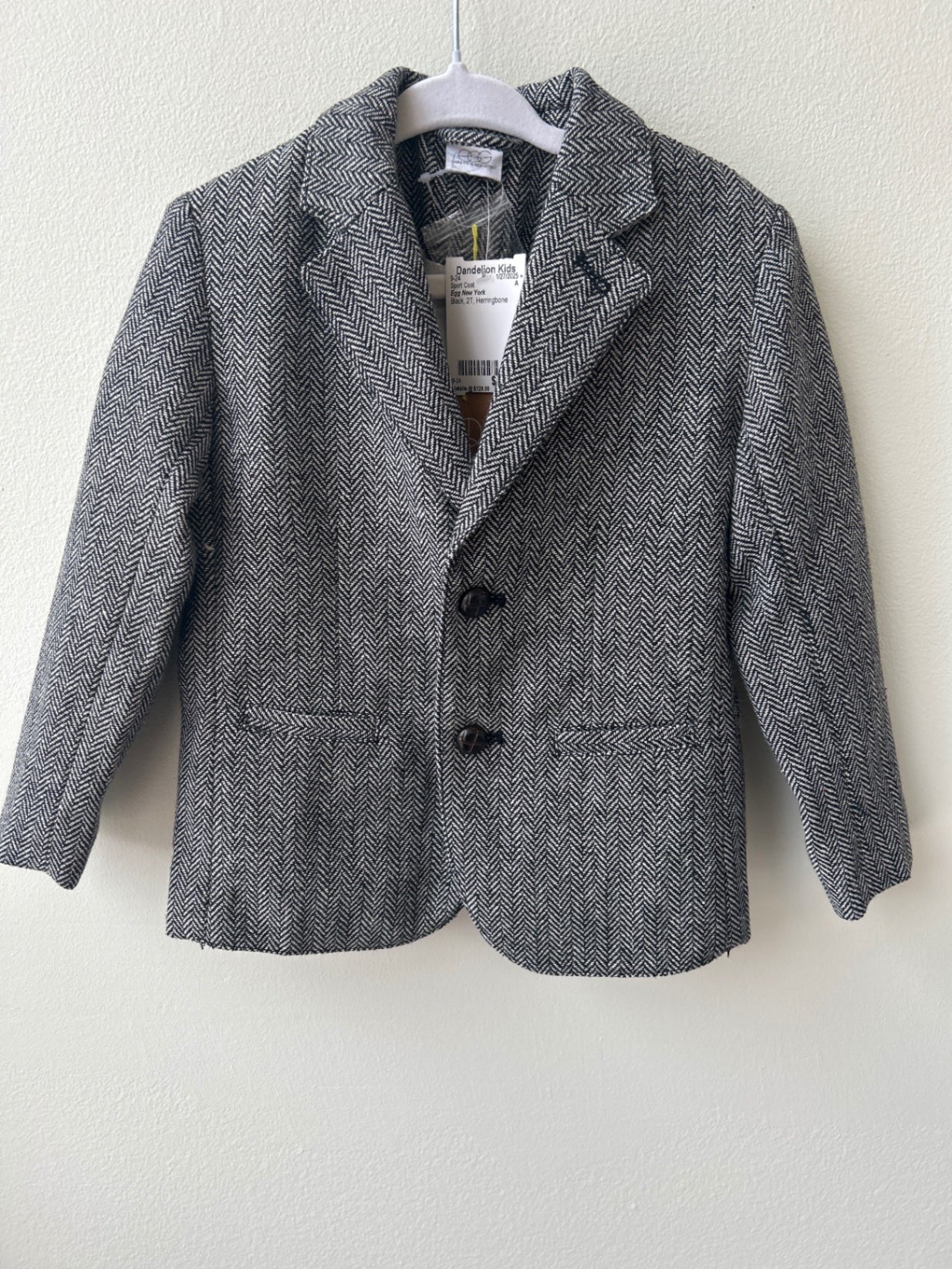Egg New York | 2T | Blazer - Black - Herringbone