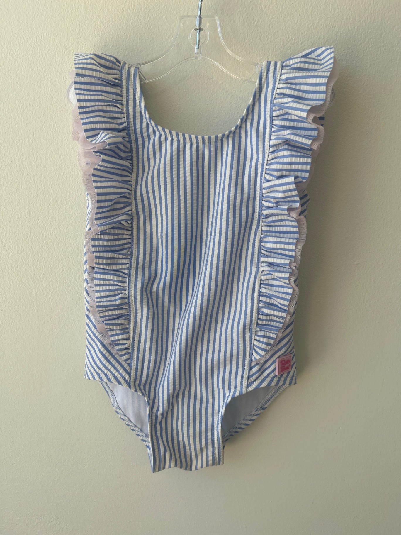 Ruffle Butts | 2T | Swim - Blue - striped with ruffle