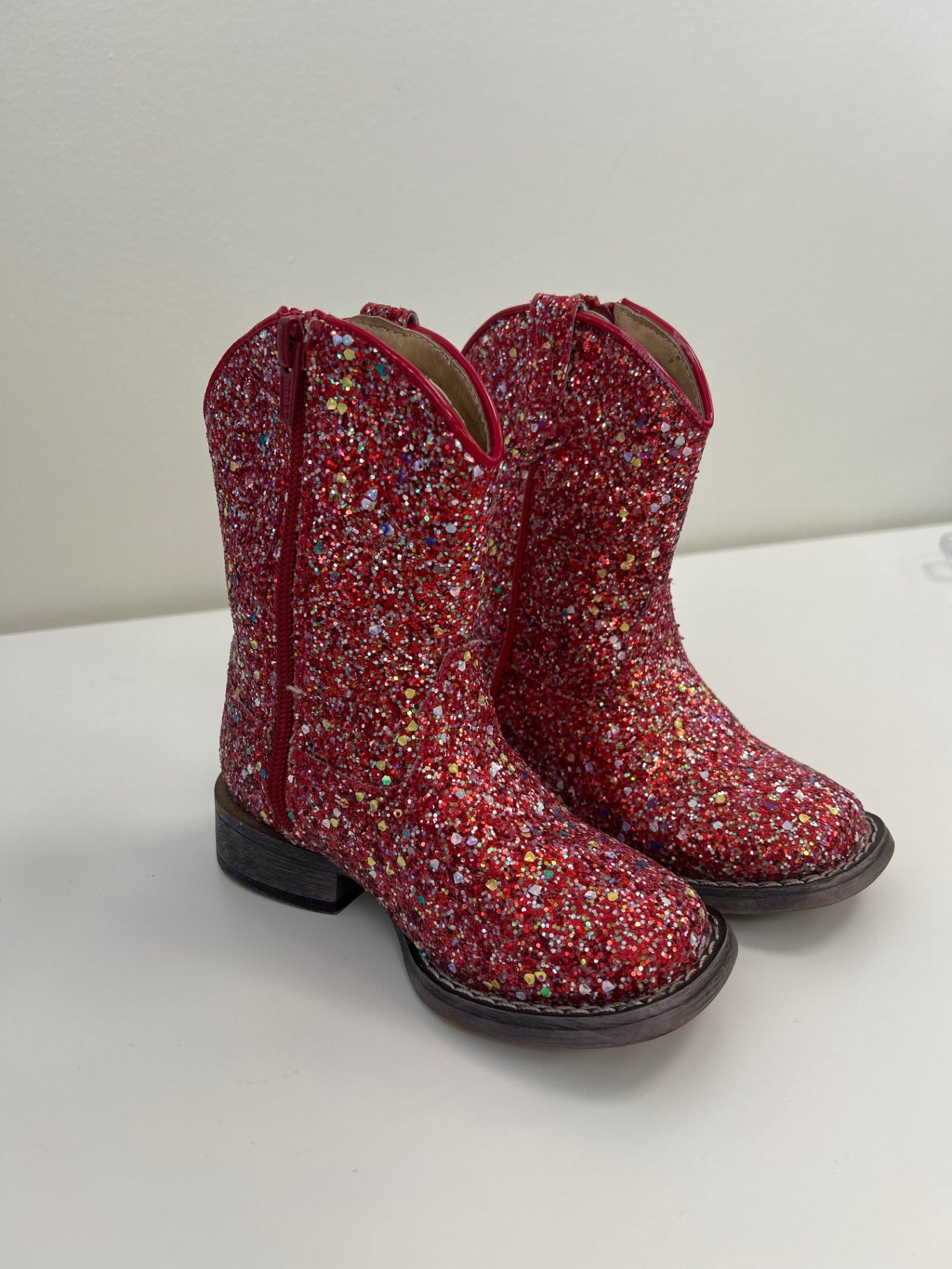 Roper Red Sparkle Cowboy Boots – Size 7