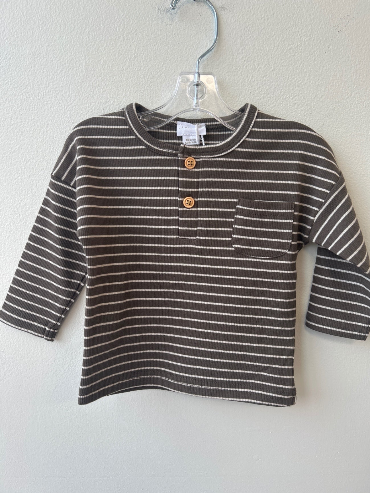 Jamie Kay | 3-6 Months | Shirt - Green - Stripe