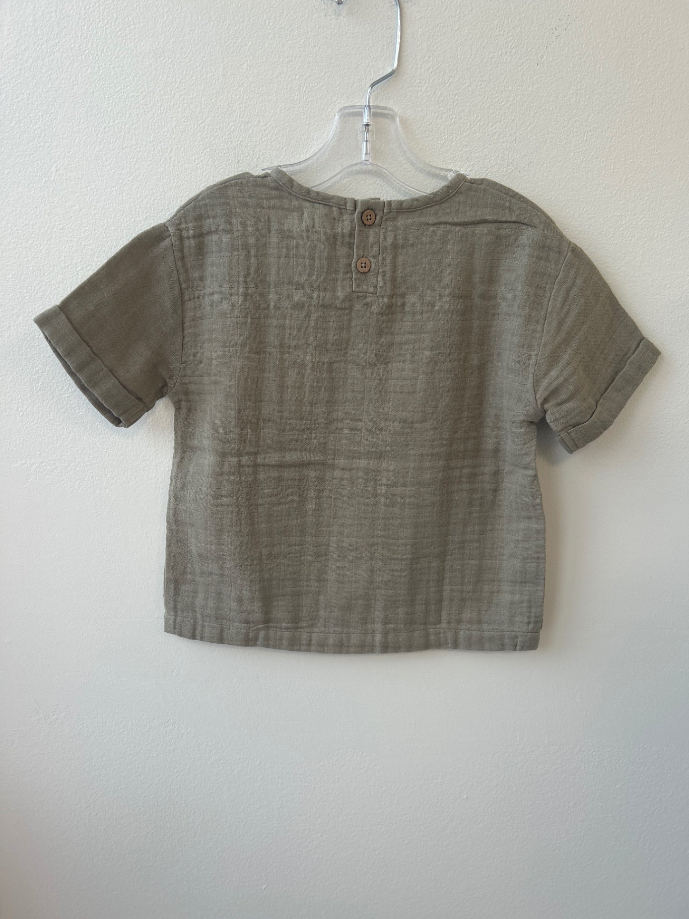 Jamie Kay | 3T | Shirt - Green - Solid Olive Green