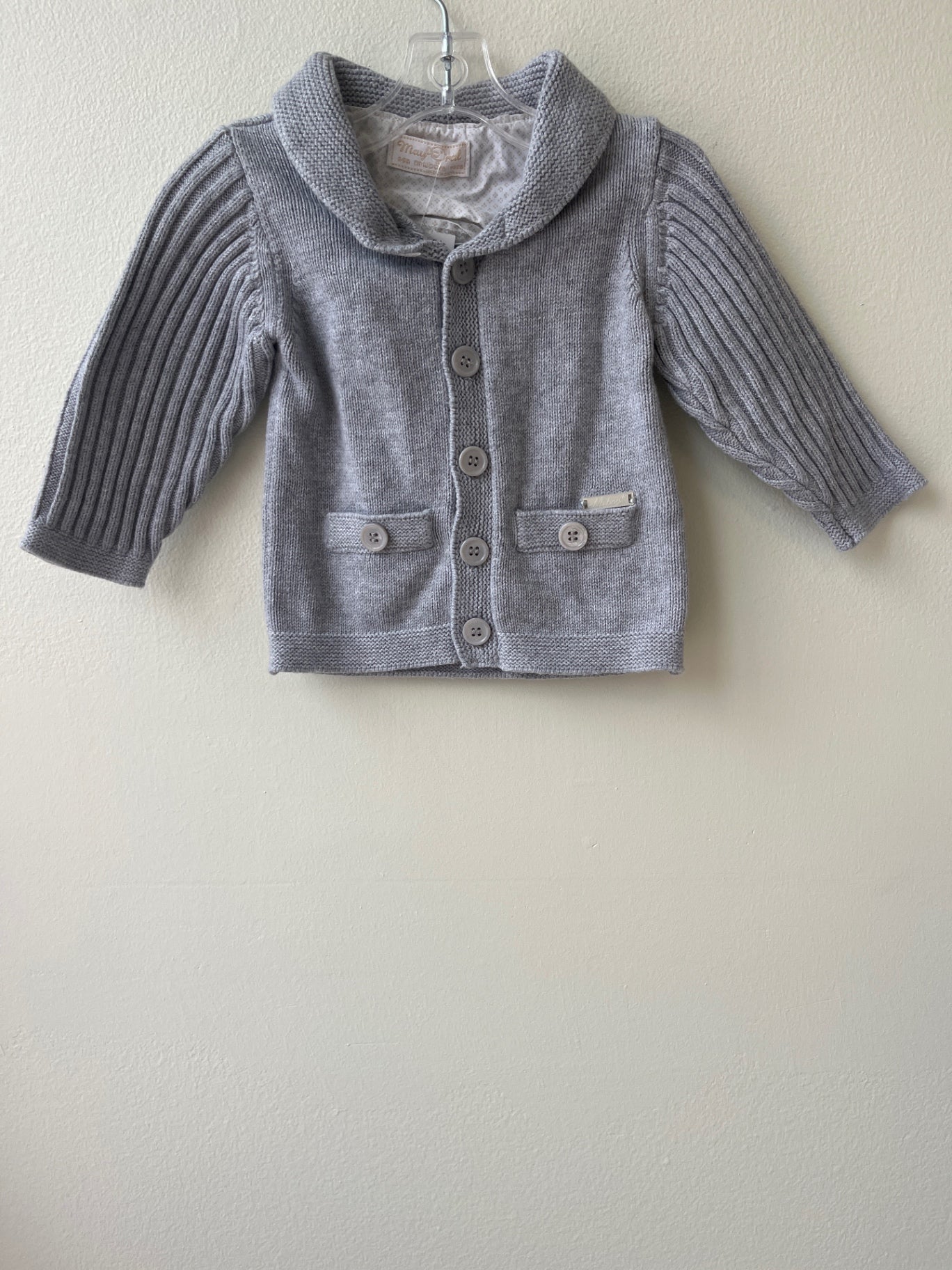 Mayoral | 6 - 9 Months | Sweater - Gray -