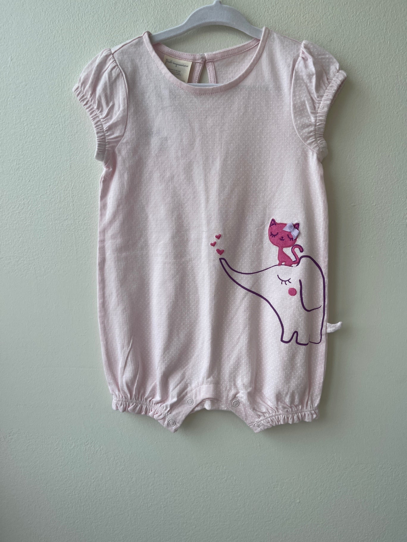 First Impressions | 24 Months | Romper - Pink - Polka Dot