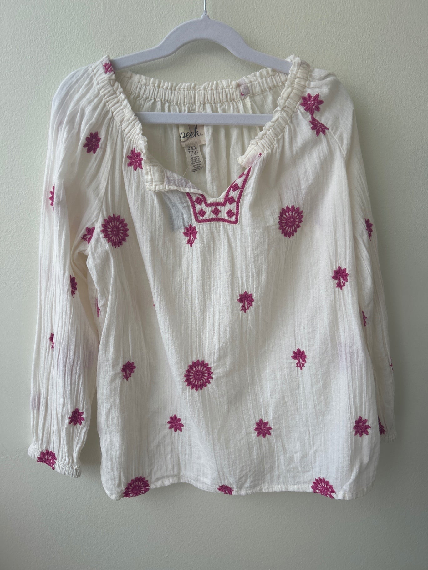 Peek | 12 | Shirt - White - Embroidered