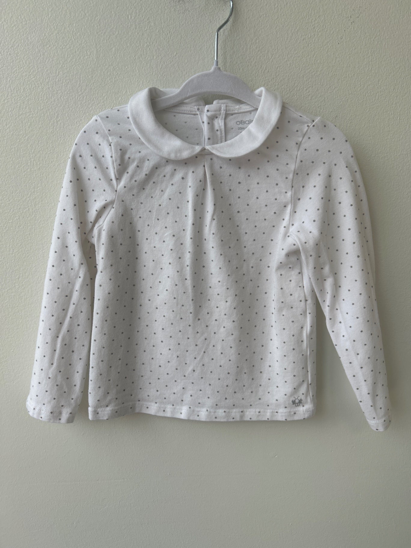 Obaibi | 24 Months | Shirt - White - Polka Dot