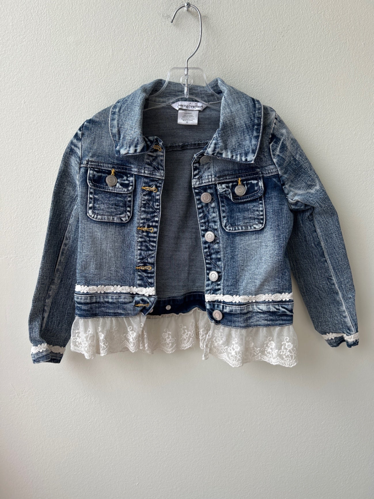Chasing fireflies Blue lace detail Jacket - Girls' size 6
