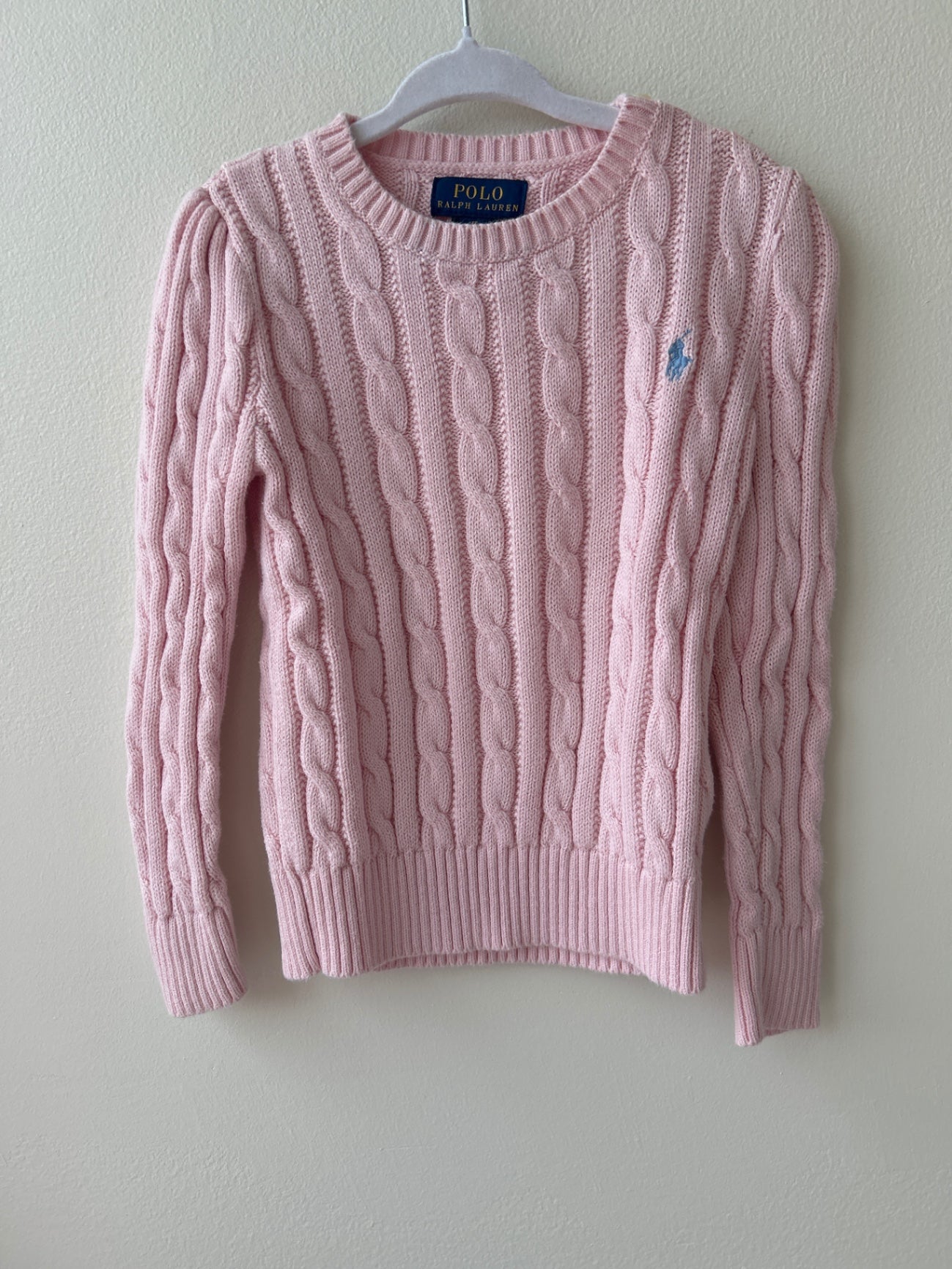 Ralph Lauren Pink Cable Knit Sweater – Size 5T