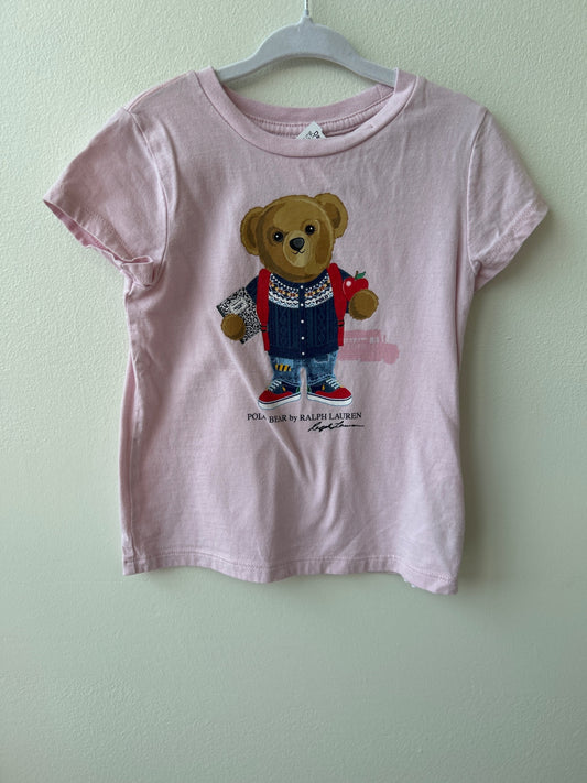 Polo | 4T | T-Shirt - Pink - Graphic