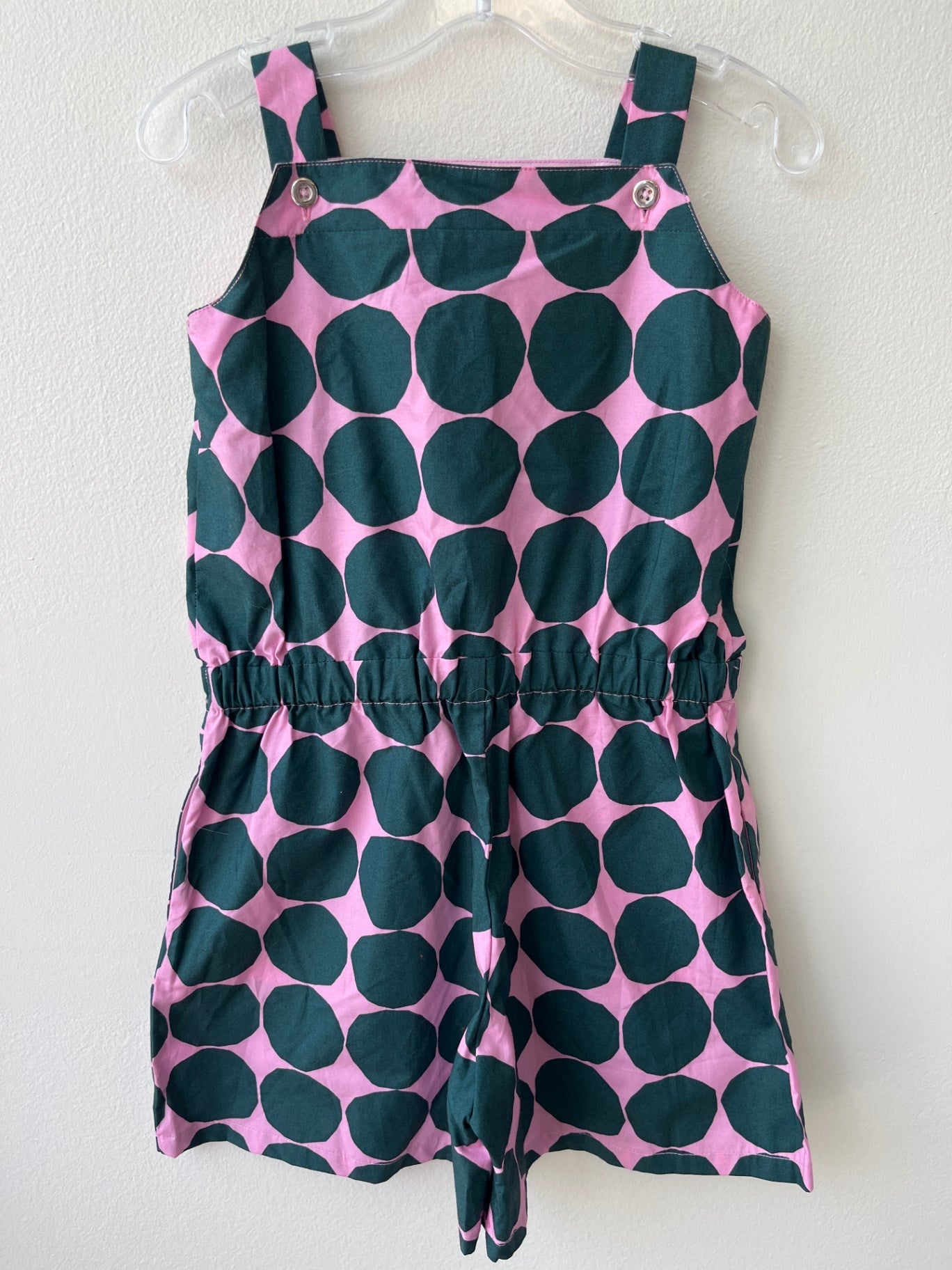 marimekko Romper - Pink Green Circles from Portugal | size 2T/3T