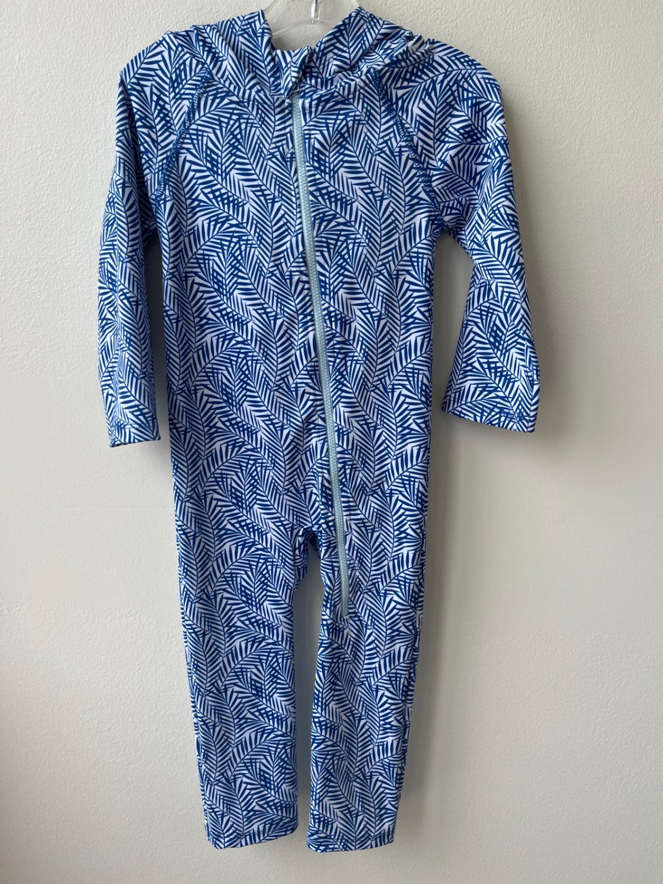 Lake Label Swim - Blue Sunsuit with Hood | size 2T