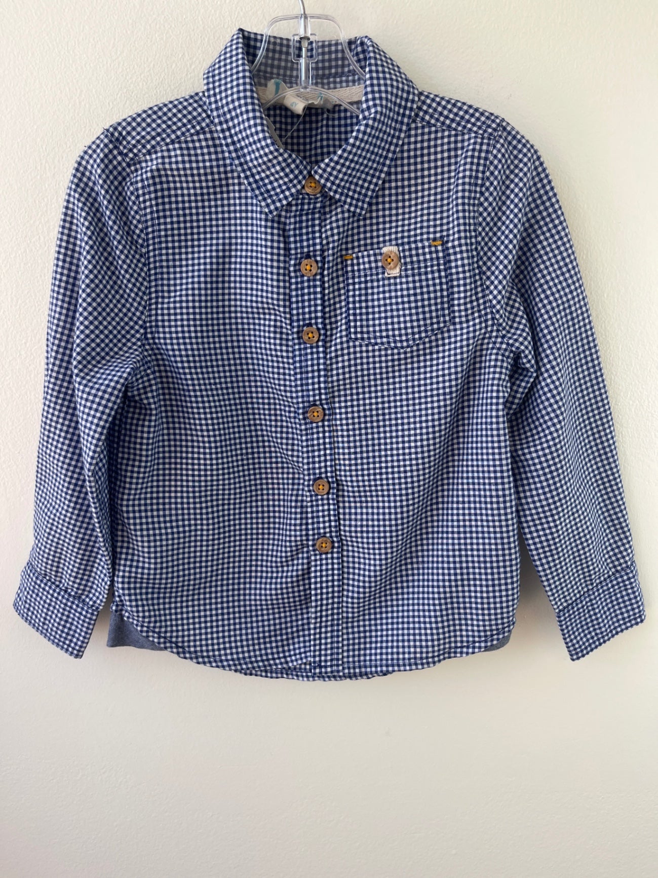 Egg New York | 4T | Shirt - Blue - Checkered