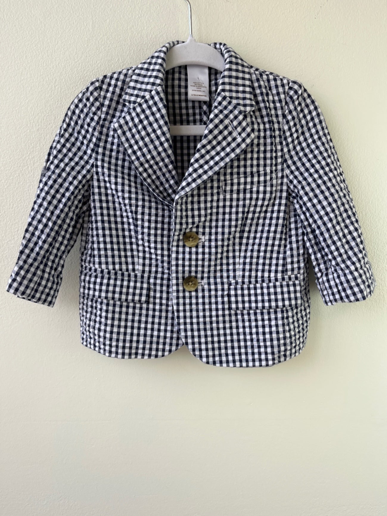 Janie and Jack | 6-12 months | Blazer - Navy - Gingham