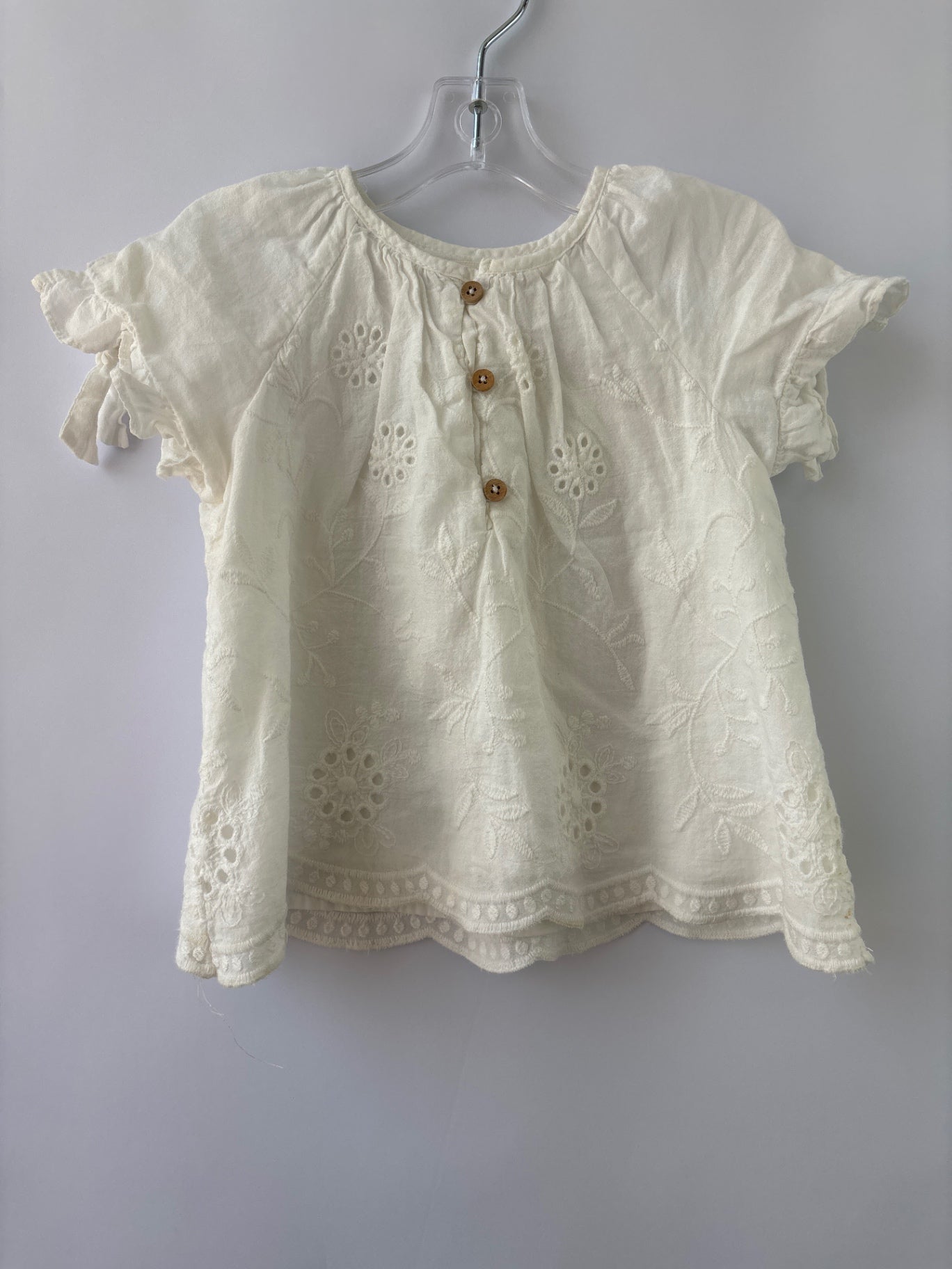 Zara Shirt - White Eyelet | size 12 - 18 Months