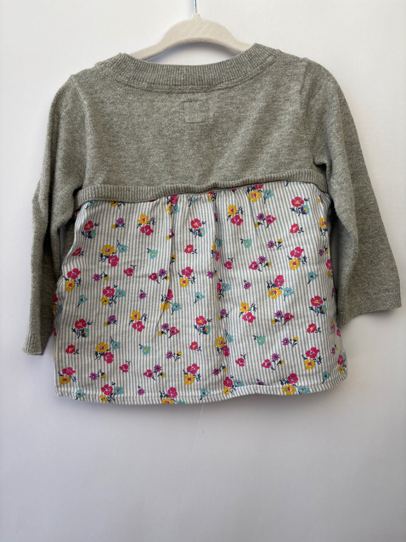 Baby Gap Sweater - Gray Peplum Mixed Media | size 18 - 24 Months