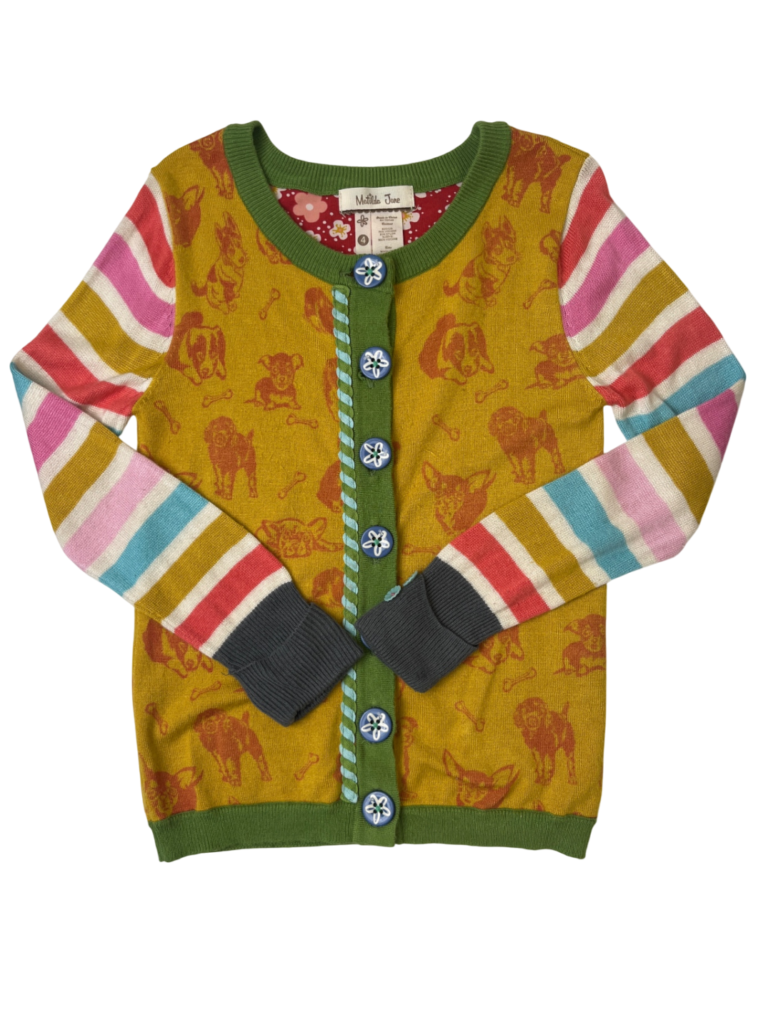 Matilda Jane Sweater - Yellow Dogs | size 4T