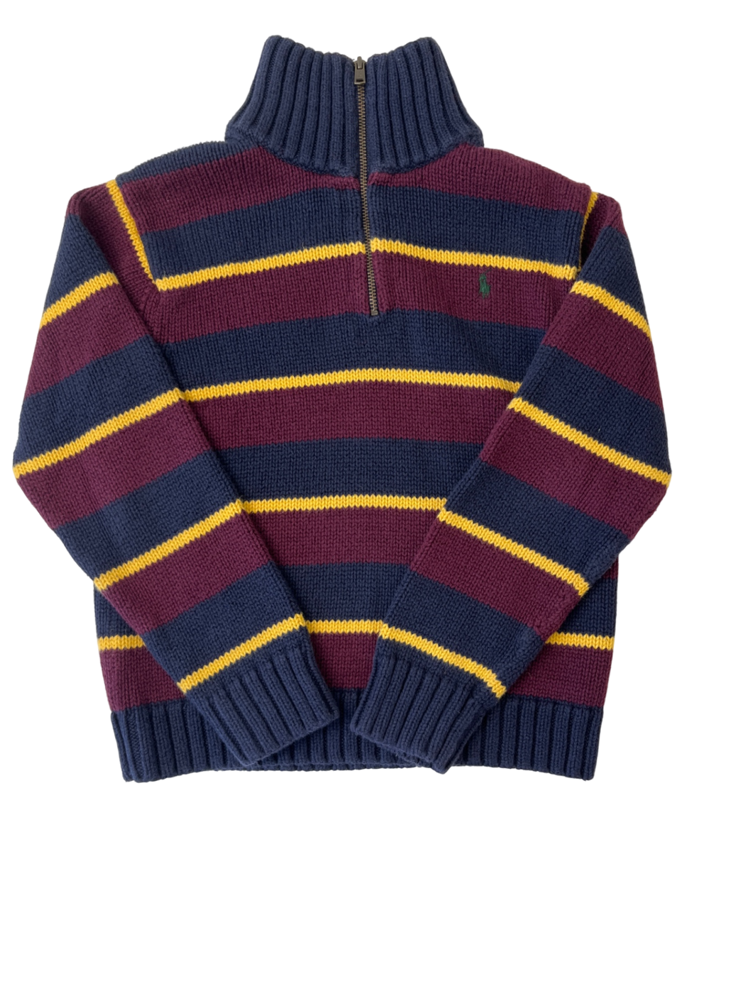 Polo Ralph Lauren Sweater - Blue & Red with Yellow Stripes | size 5