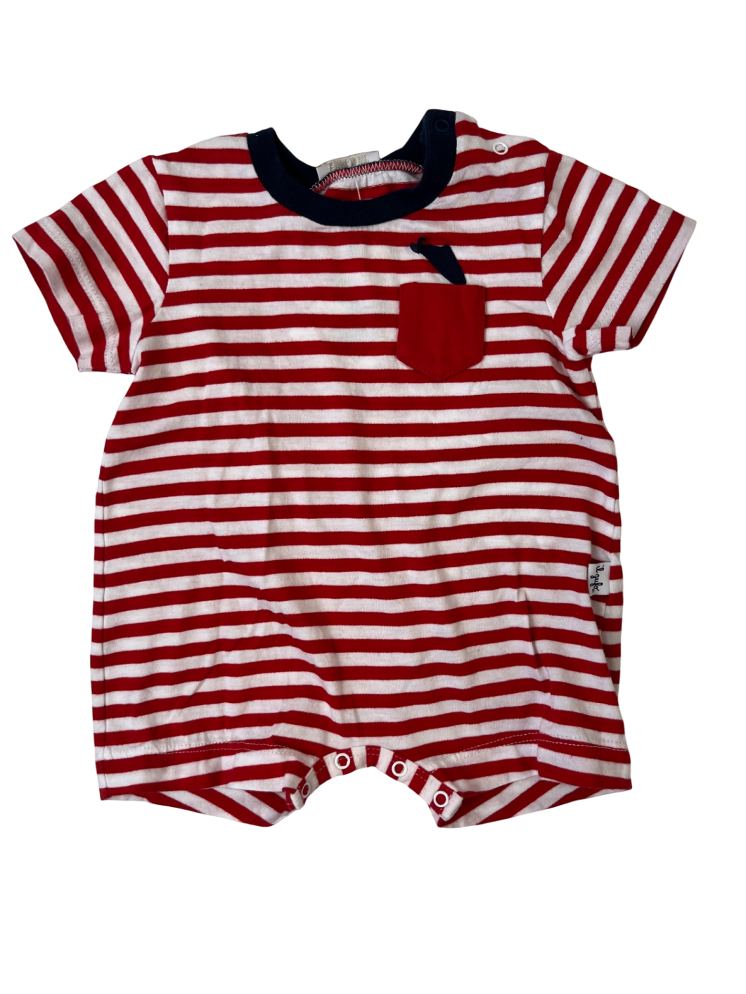 If Gufo | 0 - 3 Months | Romper - Red - Stripe