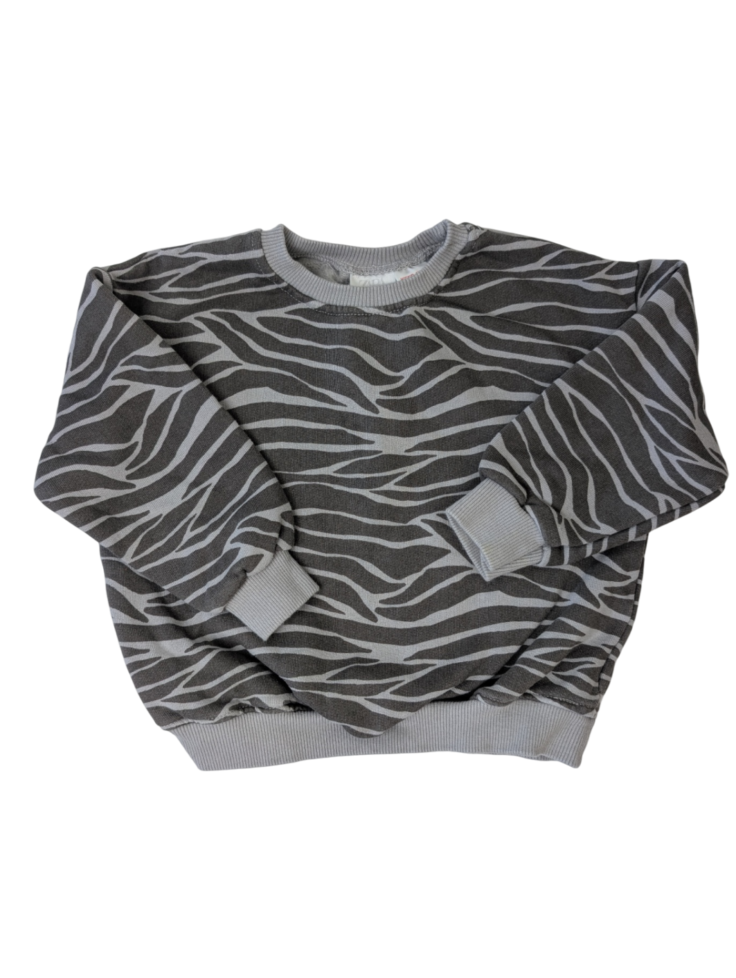 Zara 2PC Sweatshirt & Leggings - Grey Zebra Print | size 3T