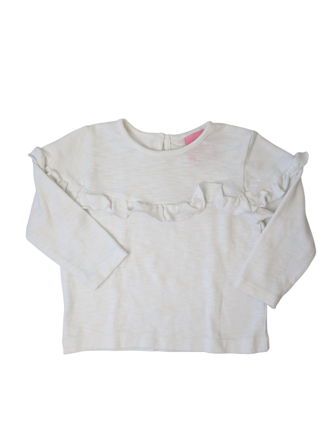 Bisby Shirt - White Ruffle Detail | size 3T