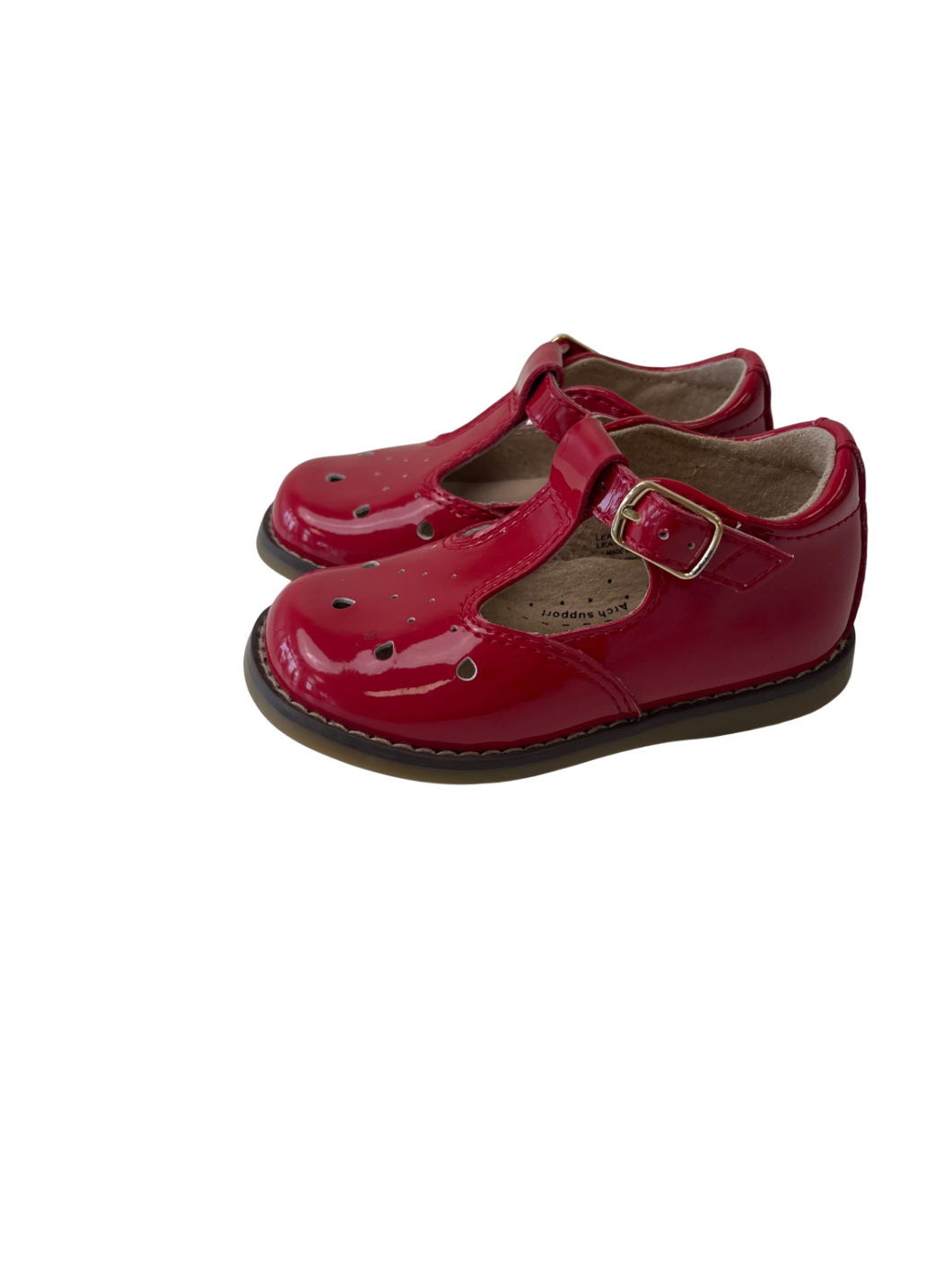 Footmates Shoes - Red Teardrop Design With Buckle | size 5